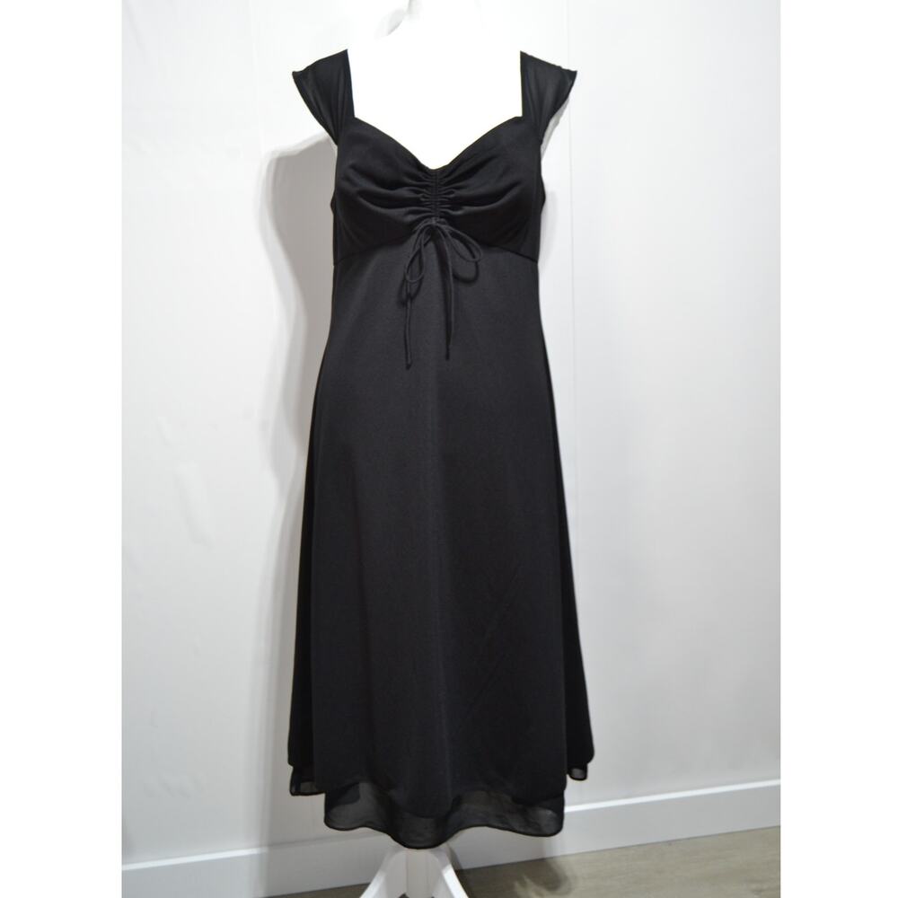 De Laru by Shelia Yen Black Sleeveless Sheath Midi Length Dress Size 9/10 Formal